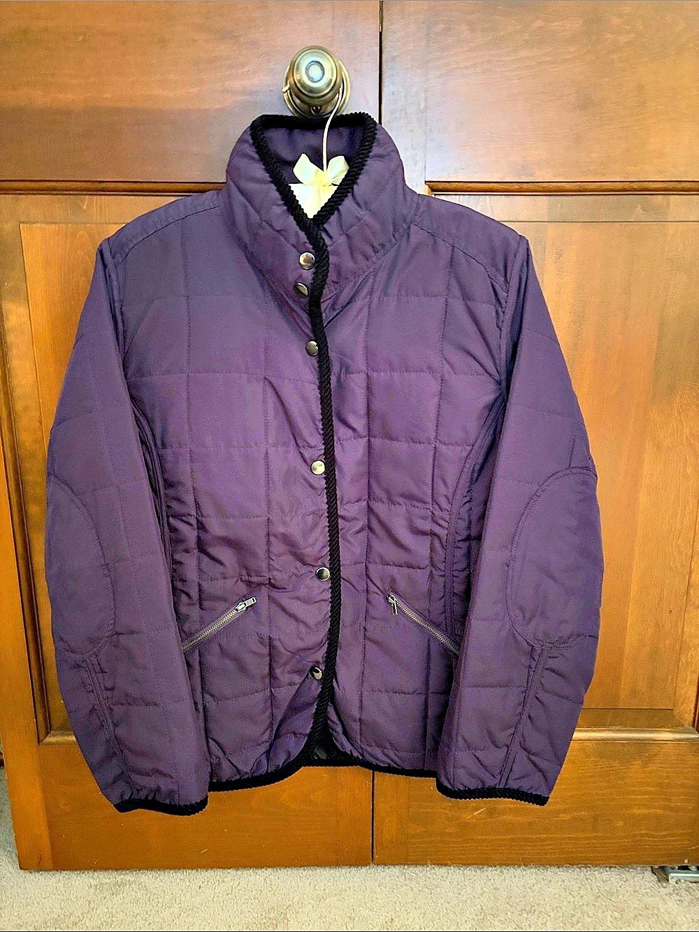 Three hearts Quilted Purple Jacket Size Large